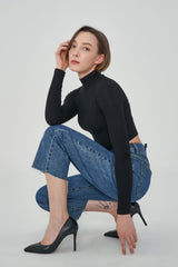 セミワイドストレートフィットスリットデニム / CLASS:y RIWON WORN SEMI WIDE STRAIGHT FIT SLIT DENIM PANTS [6873]