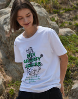 【OUTLET】GRANDMA PRINTED REGULAR FIT T-SHIRT GREEN
