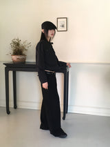 ボルディカットジッパークロップバイカージップアップ