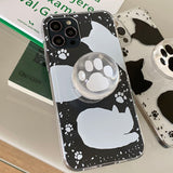 Shawdow Cat White Phone Case 