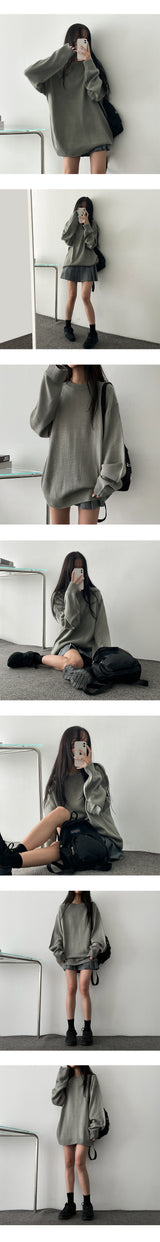 [10 Colors] Roach Big Boxy Habee Round Knitwear
