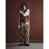 ピグメントウォッシュドクリースパンツ / PIGMENT WASHED CREASE PANTS_CAMEL BROWN