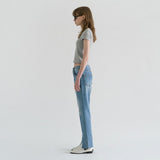 フロントスリットローデニム / FRONT SLIT LOW DENIM