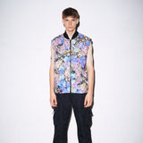 フローラルフレイムパッデッドベスト/FLORAL FLAME PADDED VEST
