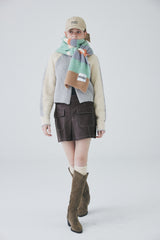 カラーストライプマフラー / Color Stripe Muffler [Mint]
