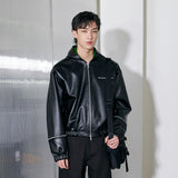 レザーウィンドブロック / Leather Wind Block (Black)