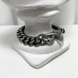 ブラック ライン カーブ チェーンブレスレット / [BLESSEDBULLET]black line CURVE chain bracele_10mm/13mm