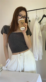 ホーリースクエアショートスリーブニット / Holly Square Short Sleeve Knit