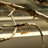 シルバーオープンフープピアス / silver open hoop earring (925 silver+18k gold plating)