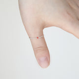 オンリーシルバーチェーンリング / Only Silver Chain Ring (Red)