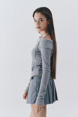 SERENA OFF-SHOULDER KNIT (GREY)