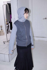 BALACLAVA knit zip up_gray
