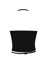 2ウェイホルタースパンクロップスリーブレストップ/2-way halter span crop sleeveless top (black)