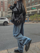 (UNISEX) フォグウォッシングワイドデニムパンツ