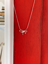 レターリボンネックレス / [925silver] Letter Ribbon Necklace