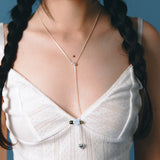 [925 SILVER] Mini Heart Drop Chain Necklace