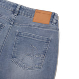 CHERRY SLIM-FIT DENIM PANTS [BLUE]