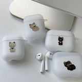 White Cat Float Vintage Cat AirPods Case_Matt