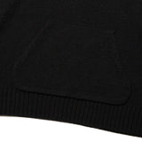 スモールチェリーショットニットフーディー／SMALL CHERRY SHORT KNIT HOODIE [BLACK]