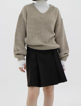 バゲットVネックニット/Baguette V-neck Knit (4color)