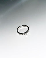 Silver star thin ring