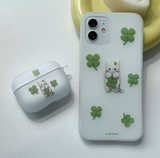 サッキーサムホワイトキャットフォーンケース / Lucky some white cat phone case