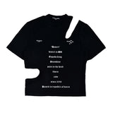 カットアウトクロップTシャツ / 222 Cutout crop t