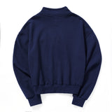 HIGH NECK STRING SWEATSHIRT_NAVY