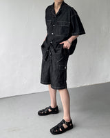 デニムオープンカラーシャツ/SI Denim Open Collar Shirt