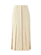 プリーツロングスリットスカート / Pleated long slit skirt - Cream