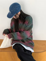 [UNISEX/ WOOL20] Tums gradient dangara mohair knit