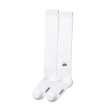 CHERRY LOGO KNEE SOCKS [WHITE]