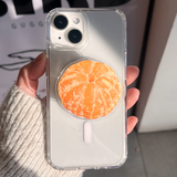 タンジェリンフードフルーツスマホグリップ(ステッカータイプ)