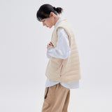 [Riversible]Fleece & Padding Vest V2 Beige (6622449041526)