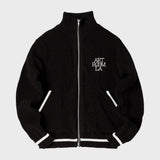 ART ROOM HEAVY KNIT ZIP UP (BLACK) (6627479191670)
