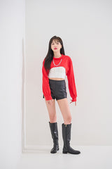 ミッドラインネッククロップTシャツ / (9085) Midline Neck Crop Tee