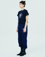 ROMAN TYPO LOGO TSHIRT-NAVY (6681175457910)