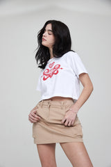 2フューリアスクラブクロップTシャツ / 2 FURIOUS CLUB CROP T-SHIRT WHITE