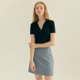 リネンベーシックスカート / Linen Basic Skirt (Gray)
