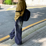 [MADE] Wooko Pintuck Cargo Back Banding Wide Denim Pants