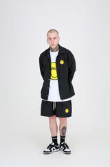 SMILE HALF PANTS (BLACK) (6699087167606)