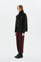 CHERRY QUILTING JACKET + MUFFLER SET [BLACK]