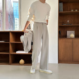 LMN Def Pintuck Wide One Tuck Bendable Slacks (6 colors)