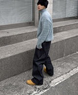 No.9254 untouched two tuck wide denim PT (6652484649078)