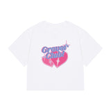 グレーバークラブロゴハートクロップドショートスリーブTシャツ/GRAVER CLUB Logo Heart Cropped Short Sleeve Tee
