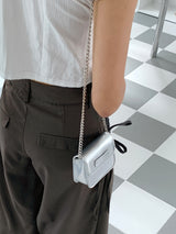 Two You Mini Square Leather Chain Crossbody Bag