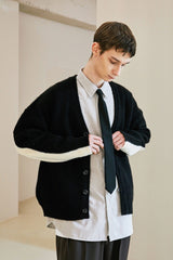 エルボーセクションヘビーカーディガン/ELBOW SECTION HEAVY CARDIGAN BLACK