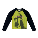ドントカムラグランロングスリーブTシャツ/DON'T COME RAGLAN LONG SLEEVE, OLIVE