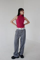オビカラーマッチングロングスラックス / no.874 obi color matching long slacks (2color)