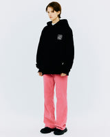 バックスプレータイポフーディー/BACK SPRAY TYPO HOODIE-BLACK